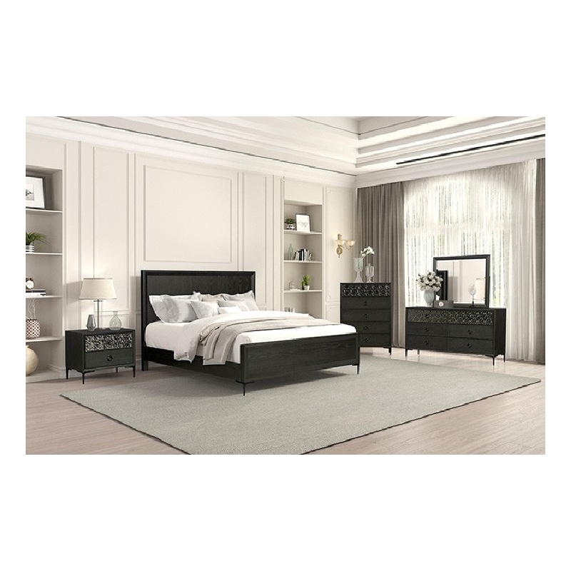 Pemberly Row 5-Piece Queen Bedroom Set with Chest in Espresso Brown