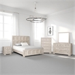 Pemberly Row 5-Piece Queen Bedroom Set with Chest in Beige Wood