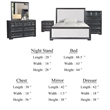 Pemberly Row 5-Piece Queen Bedroom Set with Chest in Black and White