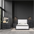 Pemberly Row 5-Piece Queen Bedroom Set with Chest in Black and White