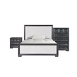 Pemberly Row 5-Piece Queen Bedroom Set with Chest in Black and White