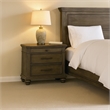 Pemberly Row Bedroom Nightstand with 3 Drawers in Aged Oak Brown