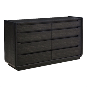 Pemberly Row 8-Drawer Wood Bedroom Dresser Cabinet in Burnished Black