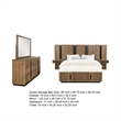 Pemberly Row 5-Piece Queen Storage Bedroom Set in Black and Ash Brown