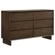 Pemberly Row 4-Piece Queen Bedroom Set in Warm Brown Rubberwood