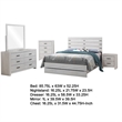 Pemberly Row 5-Piece Queen Bedroom Set in Coastal White and Bronze