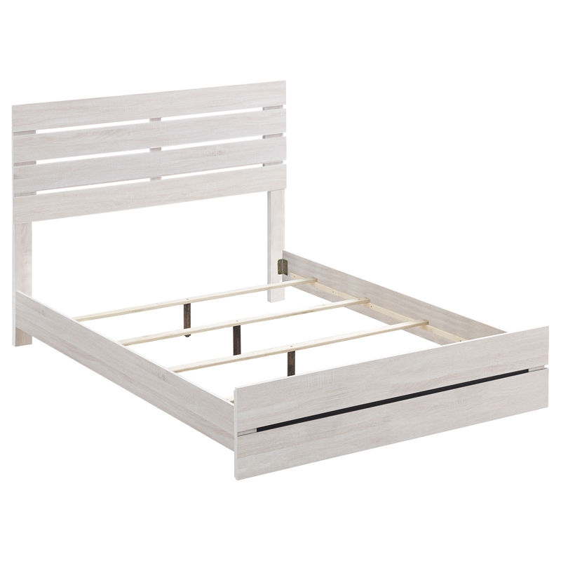 Pemberly Row 5-Piece Queen Bedroom Set in Coastal White and Bronze