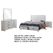 Pemberly Row 4-Piece Queen Storage Bedroom Set in Coastal White and Bronze