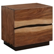Pemberly Row 4-Piece Queen Live Edge Bedroom Set in Smoky Walnut Brown