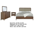 Pemberly Row 4-Piece Queen Set with Beige Upholstery in Walnut Brown