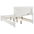 Pemberly Row 4-Piece Queen LED Bedroom Set with Gold Accents in White