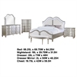 Pemberly Row 5-Piece Queen Bedroom Set with Ivory Tufted Bed in Silver Oak