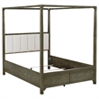 Pemberly Row 5-Piece Queen Canopy Bedroom Set in Dark Cocoa Brown
