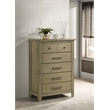 Pemberly Row 5-Drawer Rustic Wood Bedroom Chest in Vineyard Oak Brown