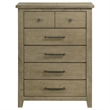 Pemberly Row 5-Drawer Rustic Wood Bedroom Chest in Vineyard Oak Brown