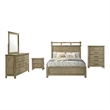 Pemberly Row 5-Piece Eastern King Bedroom Set in Vineyard Oak Brown