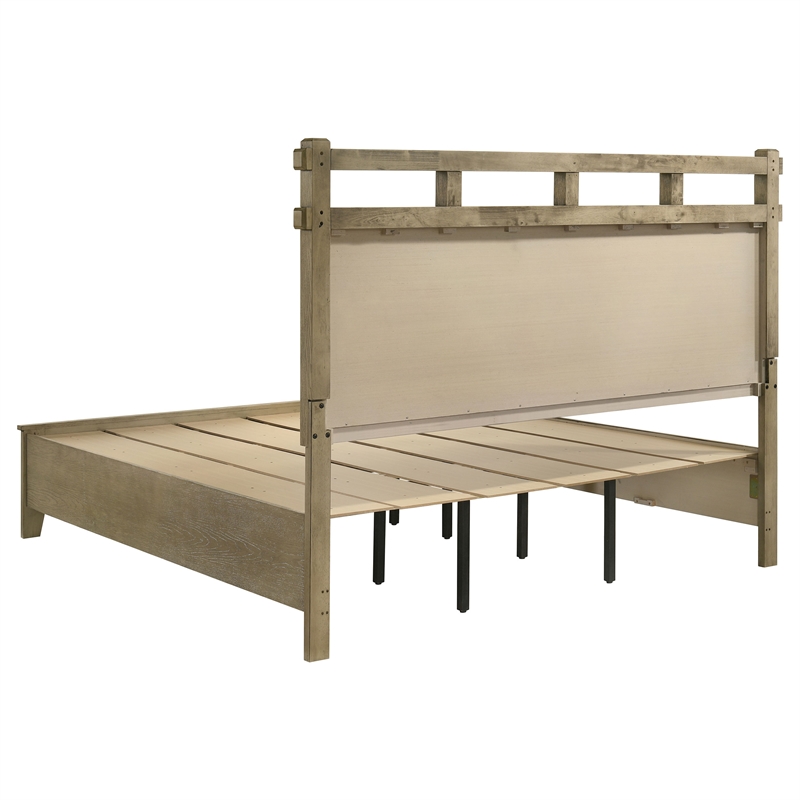 Pemberly Row 4-Piece Eastern King Storage Bedroom Set in Vineyard Oak Brown