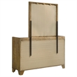 Pemberly Row 6-Drawer Bedroom Dresser with Mirror in Medium Oak Brown