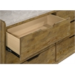 Pemberly Row 6-Drawer Bedroom Dresser with Mirror in Medium Oak Brown
