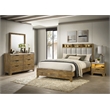 Pemberly Row 4-Piece Eastern King Bedroom Set in Medium Oak Brown