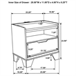 Pemberly Row 1-Drawer LED Nightstand Bedside Table in Medium Oak
