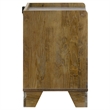 Pemberly Row 1-Drawer LED Nightstand Bedside Table in Medium Oak