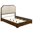 Pemberly Row 4-Piece Queen Bedroom Set in Brown Cherry and Cream