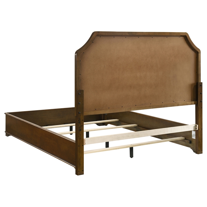 Pemberly Row 4-Piece Queen Bedroom Set in Brown Cherry and Cream
