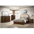 Pemberly Row 5-Piece Queen Bedroom Set in Brown Cherry and Cream
