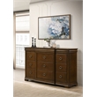 Pemberly Row 11-Drawer Bedroom Dresser Cabinet in Brown Cherry