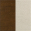 Pemberly Row Traditional Eastern King Panel Bed in Cream and Brown Cherry