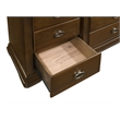 Pemberly Row 11-Drawer Bedroom Dresser with Mirror in Brown Cherry