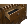 Pemberly Row 11-Drawer Bedroom Dresser with Mirror in Brown Cherry