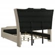 Pemberly Row 5-Piece Velvet Queen Bedroom Set in Ivory and Camel
