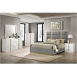 Pemberly Row 5-Piece Upholstered Queen Bedroom Set in Gray and White