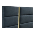 Pemberly Row 4-Piece Upholstered Queen Bedroom Set in Navy Blue and White