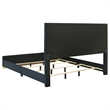 Pemberly Row 4-Piece Upholstered Queen Bedroom Set in Navy Blue and White