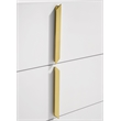 Pemberly Row 5-Drawer Contemporary Bedroom Chest in White High Gloss