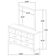 Pemberly Row 6-Drawer Bedroom Dresser with Mirror in Light Oak Brown