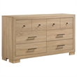 Pemberly Row 5-Piece Eastern King Bedroom Set in Light Oak and Tan