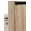 Pemberly Row 4-Piece Upholstered Queen Bedroom Set in Light Oak and Tan
