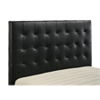 Pemberly Row Genuine Leather Eastern King Platform Bed in Black