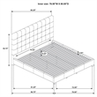 Pemberly Row Genuine Leather Eastern King Platform Bed in Black