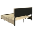 Pemberly Row 4-Drawer Fabric Upholstered Eastern King Storage Bed in Brown