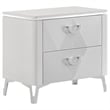 Pemberly Row 5-Piece Eastern King LED Bedroom Set in White High Gloss