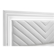 Pemberly Row 4-Piece Eastern King LED Bedroom Set in White High Gloss