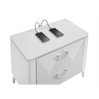 Pemberly Row 4-Piece Eastern King LED Bedroom Set in White High Gloss