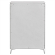 Pemberly Row 5-Drawer Contemporary Bedroom Chest in White High Gloss