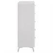 Pemberly Row 5-Drawer Contemporary Bedroom Chest in White High Gloss