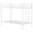 Pemberly Row Steel Twin Over Twin Bunk Bed with Ladder in White
